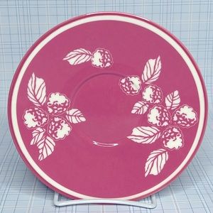 Starbucks Coffee Collector's 2007 Pink White Summer Raspberries Saucer Plate
